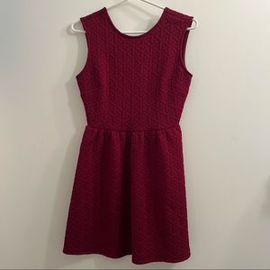 Forever 21 Burgundy Fit and Flare Dress size S